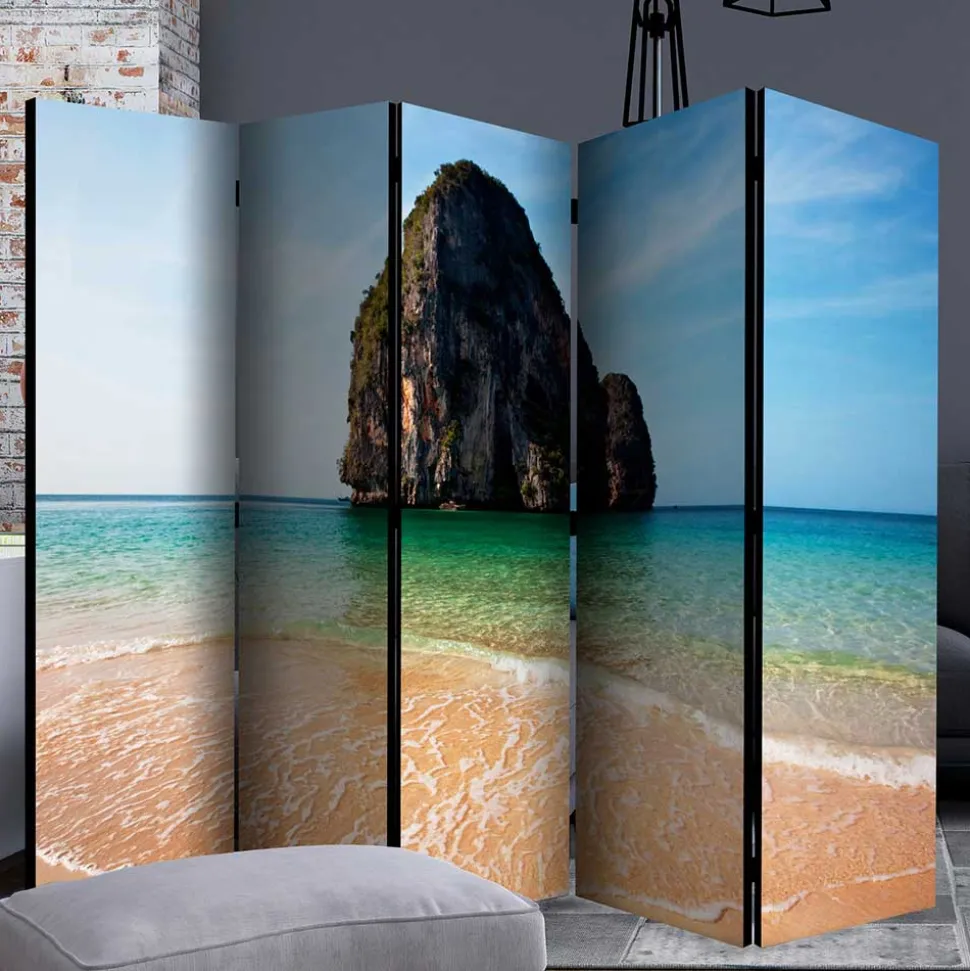 Fotodruck Paravent Felsen im Meer - Anin