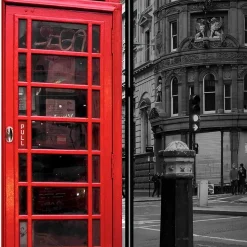 Fotodruck Paravent London Telefonzelle Bus - Lioscas