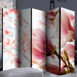 Fotodruck Paravent mit Motiv Pinke Magnolien - Amuting