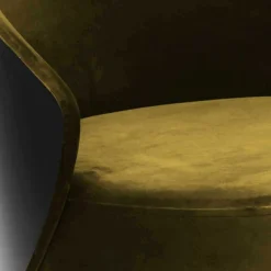 Frei stellbarer Velours Sessel in Gold Gelb - Durense