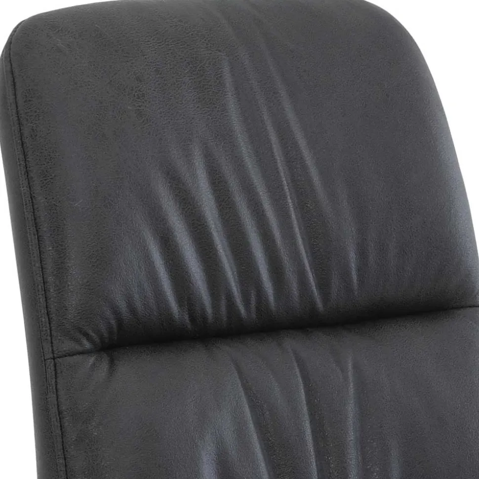 Freischwingerstuhl in Anthrazit Microfaser - Settas (Set)