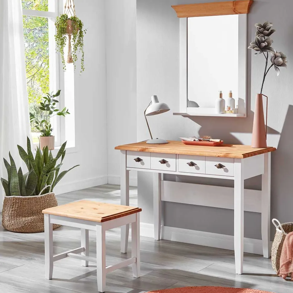 Frisiertisch & Hocker & Spiegel - Sibiuta (dreiteilig)