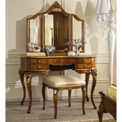 Frisiertisch & Hocker im Italienischen Stil - Carlenna (zweiteilig)