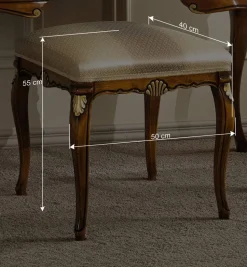 Frisiertisch & Hocker im Italienischen Stil - Carlenna (zweiteilig)