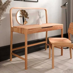 Frisiertisch mit Spiegel aus Kernbuche - Lana
