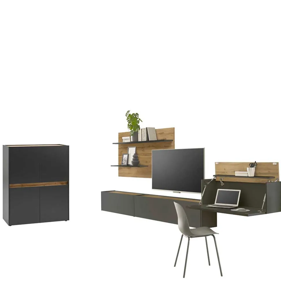 Funktionelle Wohnwand Möbel - Ahilav (fünfteilig)