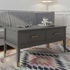 Funktioneller Couchtisch in Grau & Gold - Obbo