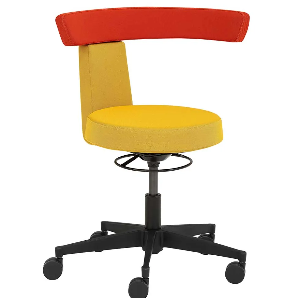 Funktioneller Drehhocker in Gelb & Orange - Marony