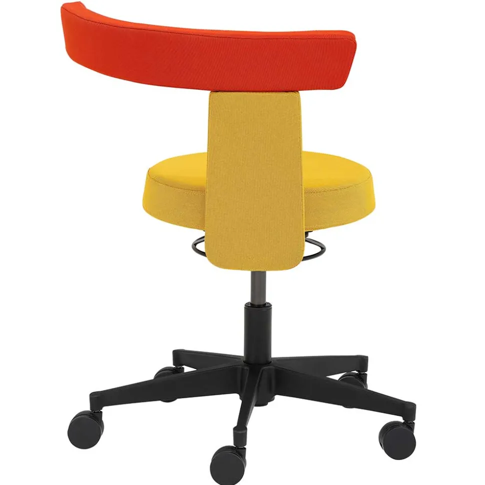 Funktioneller Drehhocker in Gelb & Orange - Marony