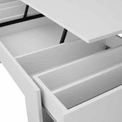 Funktioneller Sofatisch Lotta in Weiß 110x60cm