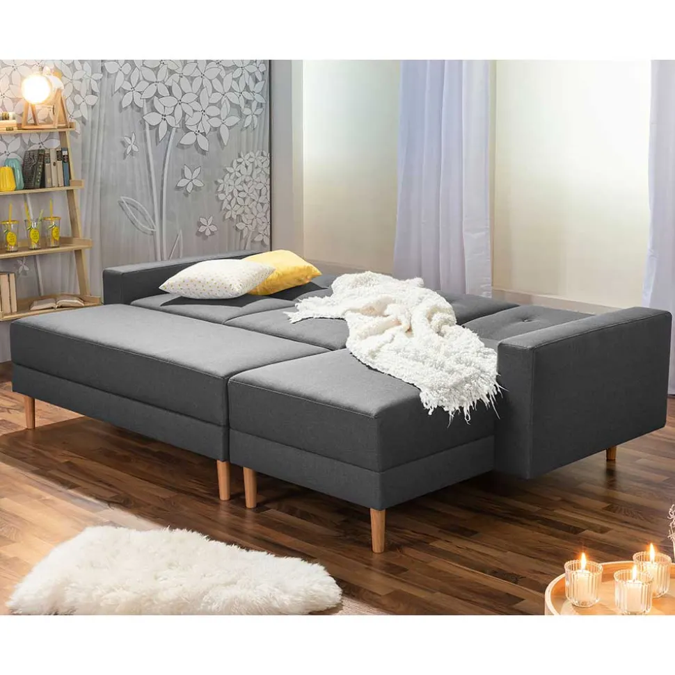 Funktionelles Ecksofa in Dunkelgrau - Kalastania (zweiteilig)