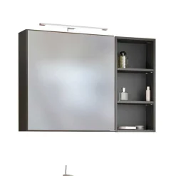 Funktionelles Waschplatz Set in Grau - Estregos (dreiteilig)