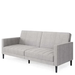 Funktionscouch in Hellgrau und Schwarz - Logion