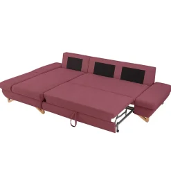 Funktionsecke in Bordeaux Rot und Buche - Baonga