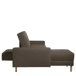 Funktionsecksofa in Braun mit Erle - Iljona (zweiteilig)