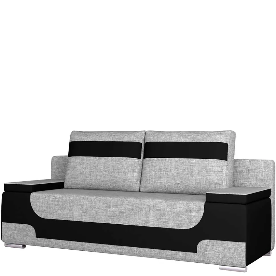 Funktionssofa in Grau und Schwarz - Lech