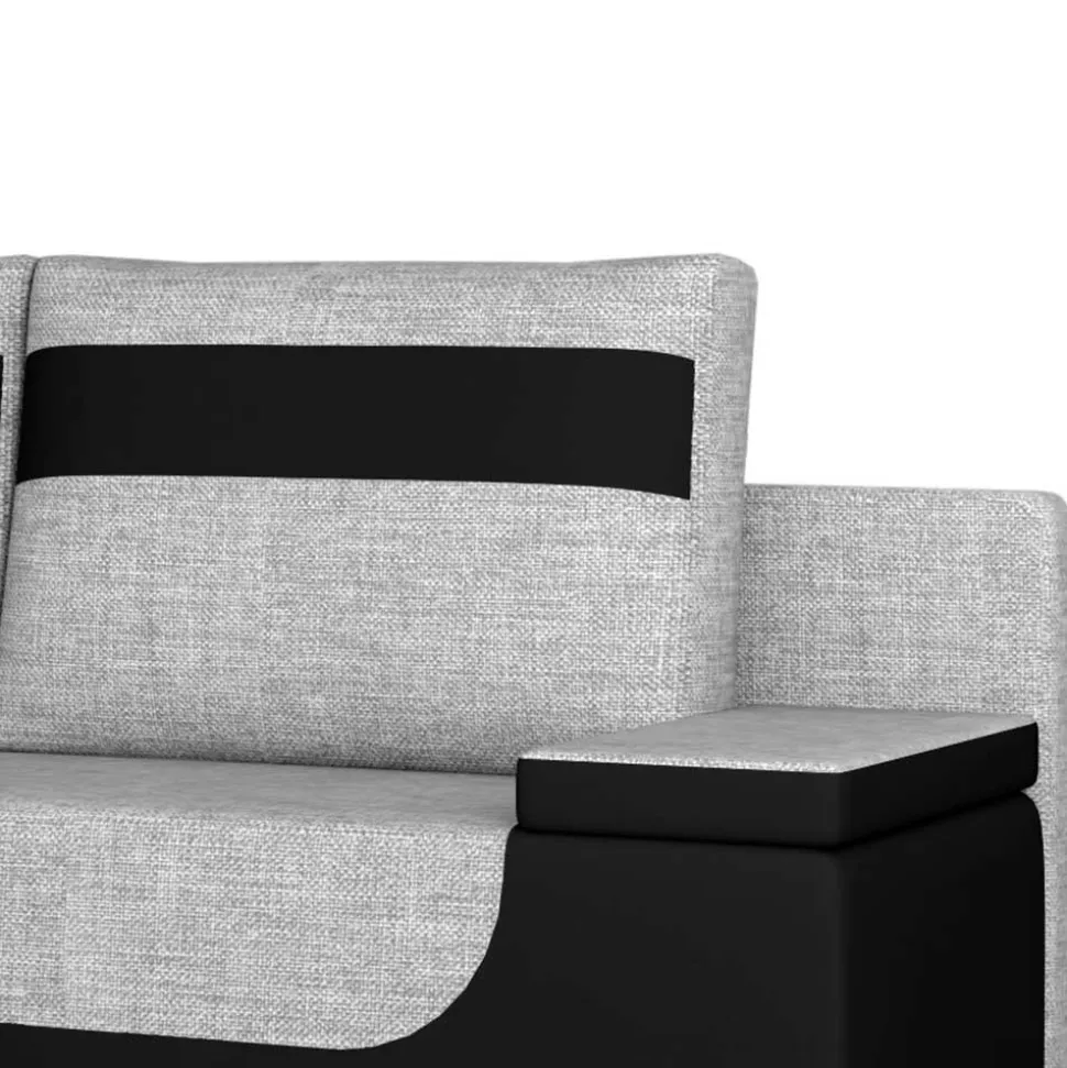Funktionssofa in Grau und Schwarz - Lech