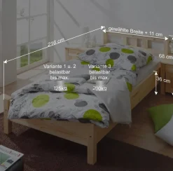 Futonbett Adalberto aus Kiefer Massivholz