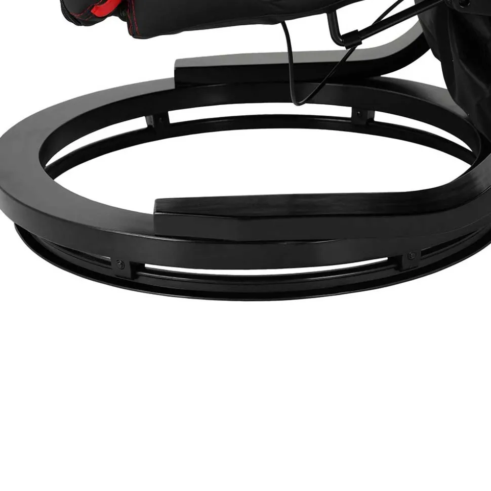 Gaming Stuhl mit Ringgestell in Schwarz mit Rot - Crentin