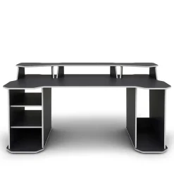 Gaming-Computertisch in Anthrazit mit Weiß - Couras