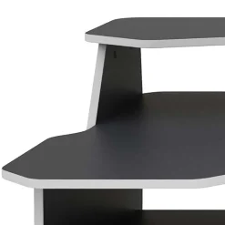 Gaming-Computertisch in Anthrazit mit Weiß - Couras