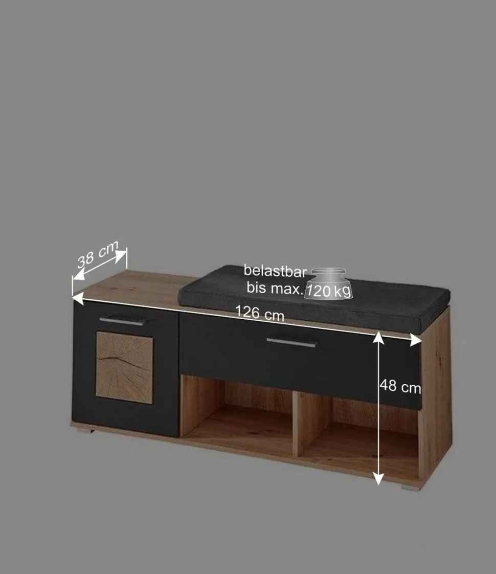 Garderobe & Flurbank modern - Zelio (zweiteilig)