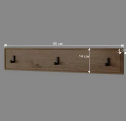 Garderobe Hakenleiste aus Asteiche Massivholz - Zonga