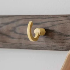 Garderobe Hakenleiste in Eiche Dunkelbraun - Cora