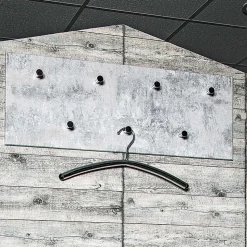 Garderobe in Beton Optik Vessina mit 7 Knopf Haken