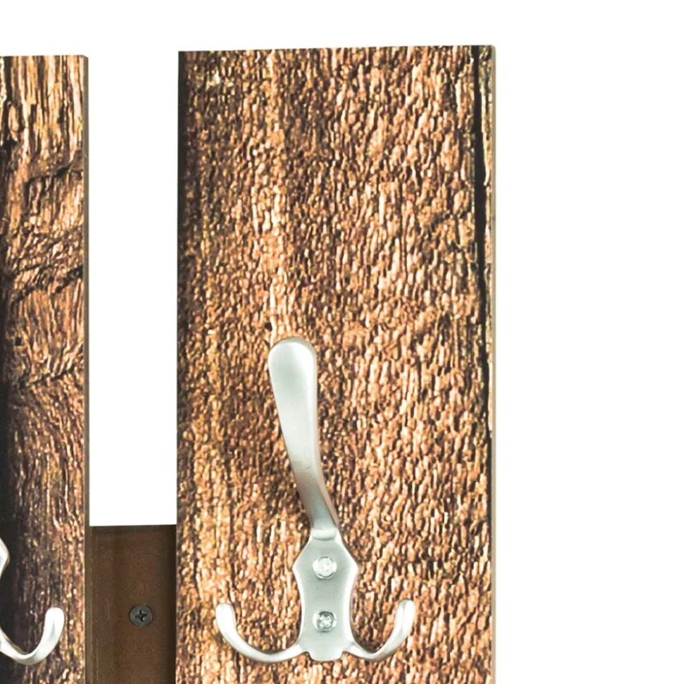 Garderobe in Holzoptik Antik & Silber - Maggio