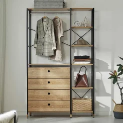 Garderobe mit 5 Fächern & Stange - Jaruneda