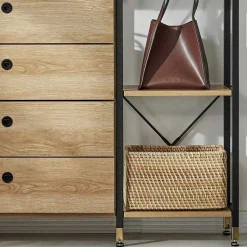 Garderobe mit 5 Fächern & Stange - Jaruneda