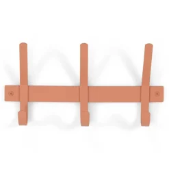 Garderobe mit drei Doppelhaken in Terracotta - Sabine