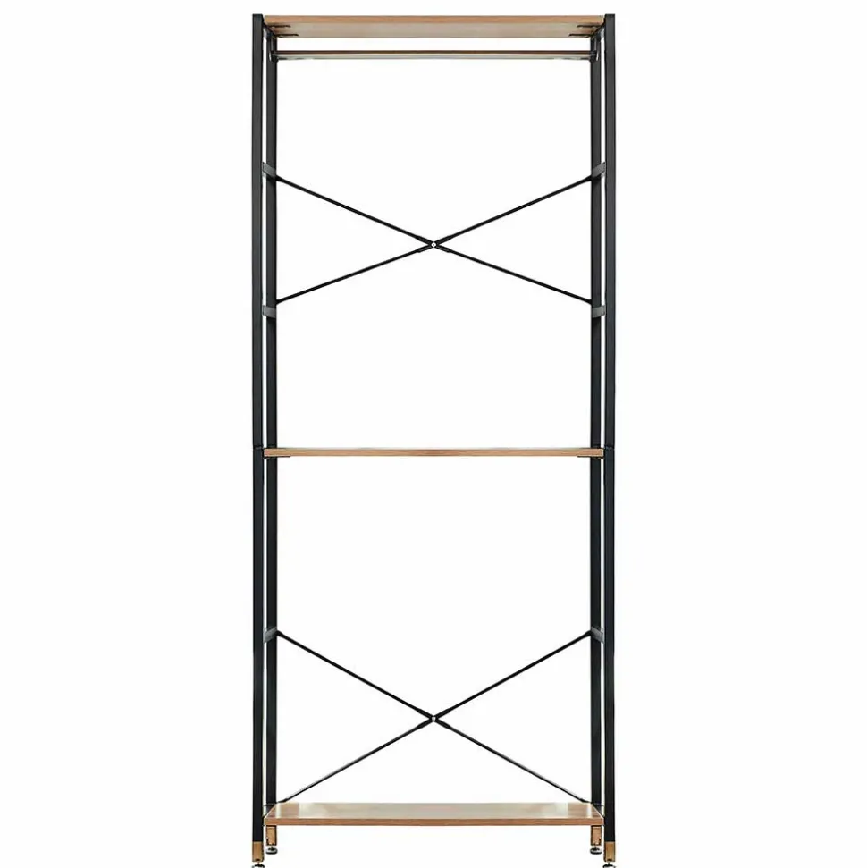 Garderobe Regal mit 7 Fächern & 4 Stangen - Alis