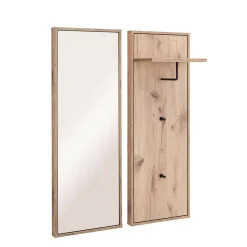 Garderobe und Spiegel Set in Wildeiche - Vapposia (zweiteilig)