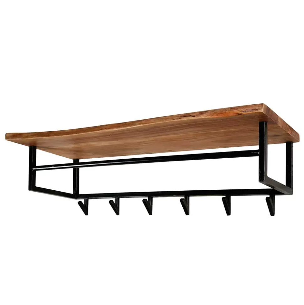 Garderobe zum Aufhängen aus Metall Schwarz - Porongo