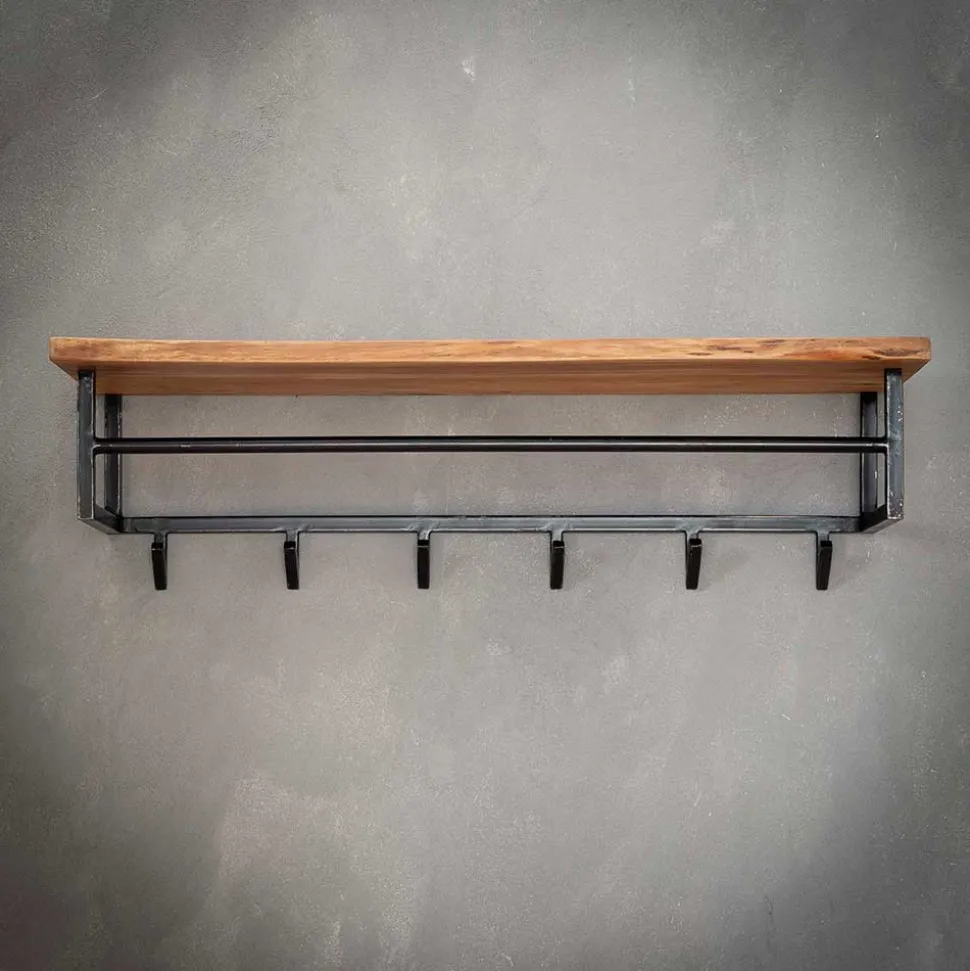 Garderobe zum Aufhängen aus Metall Schwarz - Porongo