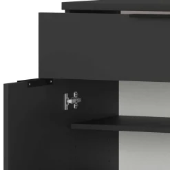 Garderoben Möbelset in Dunkelgrau - Tarlotta (dreiteilig)