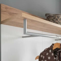 Garderoben Set in Weiß & Eiche - Vicanossa (dreiteilig)