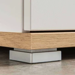 Garderoben Sitzbank Vicanossa in Weiß Eiche