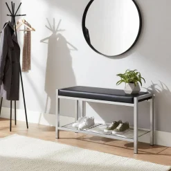 Garderobenbank Basilia in Schwarz