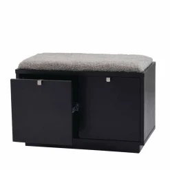 Garderobenbank Geskan in Schwarz