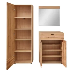 Garderobenkombination mit Massivholz Oberfläche - Cymbal (dreiteilig)