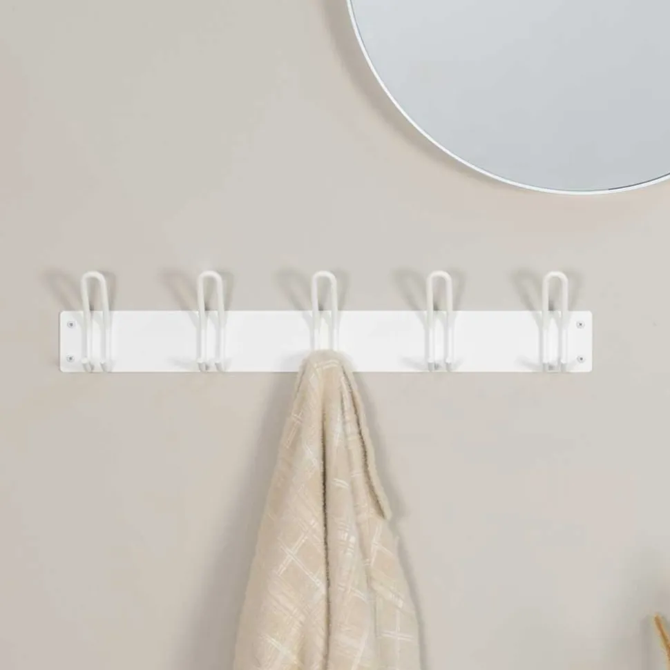 Garderobenleiste in Weiß pulverbeschichtet - Thilado