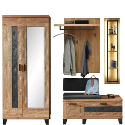 Garderobenmöbel aus Echtholz - Elprisca (vierteilig)