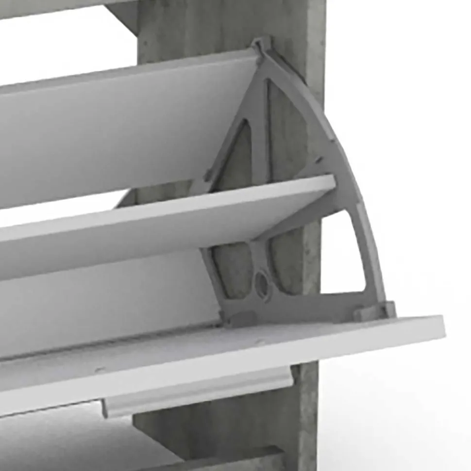 Garderobenmöbel in Weiß & Betonoptik - Zessma (zweiteilig)