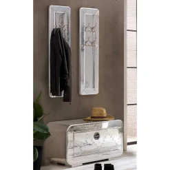 Garderobenmöbel Kombi aus Aluminium - Pilot (dreiteilig)