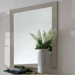 Garderobenmöbel Set Diecca in Taupe Glas beschichtet (fünfteilig)