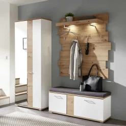 Garderobenmöbel Set mit LED Licht - Symbrosia (dreiteilig)