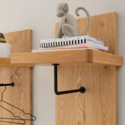 Garderobenpaneel aus Balkeneiche Massivholz - Robats